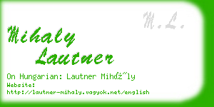 mihaly lautner business card